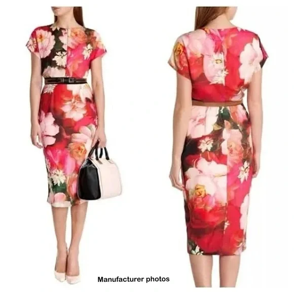 Ted Baker Cocoe Rose Midi Sheath Dress - Picture 9 of 9